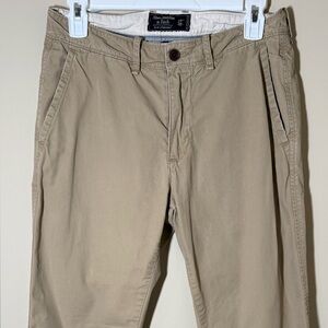 Abercrombie & Fitch Men's Khaki Chinos 28x30 slim straight